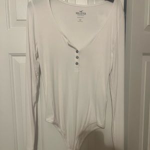 Hollister white Henley bodysuit size M new with tags
